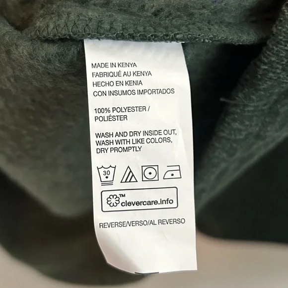 IZOD Quarter Zip Fleece Sweater In Green Gables Heather - Picture 6 of 6